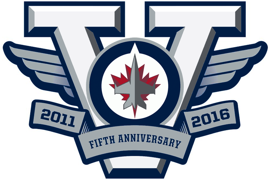 Winnipeg Jets 2016 Anniversary Logo t shirts DIY iron ons